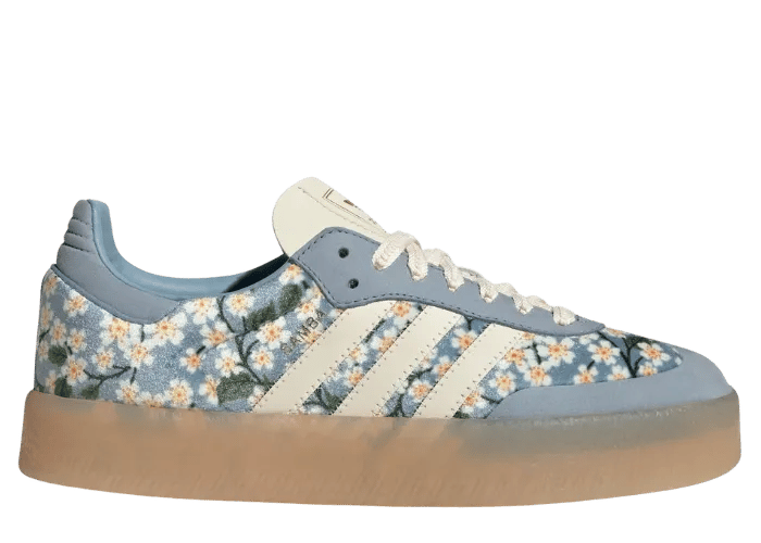 adidas Sambae Liberty London Floral Embroidery Blue Cream White (W)
