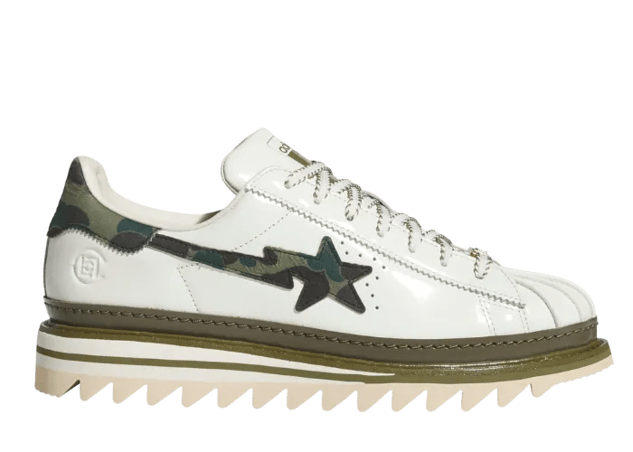 adidas Superstar CLOT BAPE Green Camo