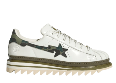 adidas Superstar CLOT BAPE Green Camo