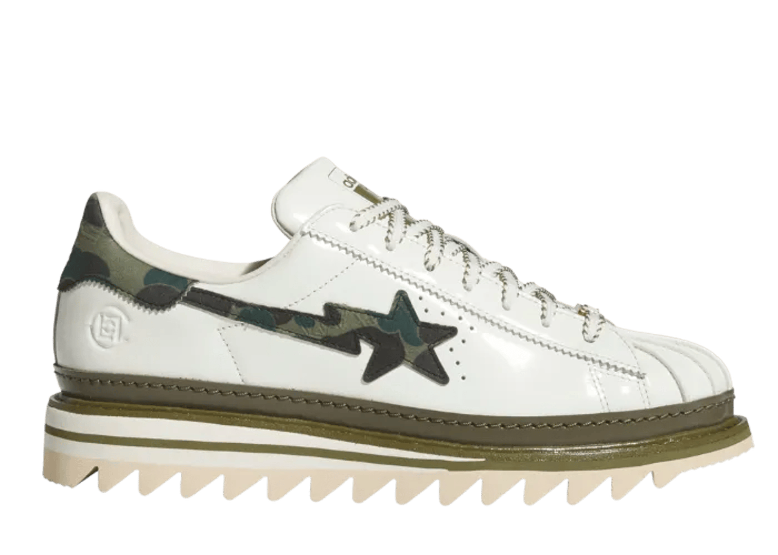 adidas Superstar CLOT BAPE Green Camo