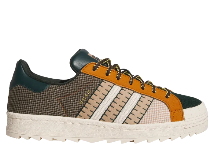 The CLOT x adidas Superstar Patchwork is a Mismatched