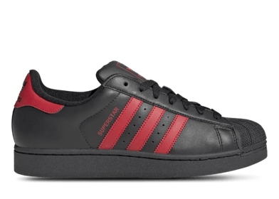 adidas Superstar II Black Better Scarlet