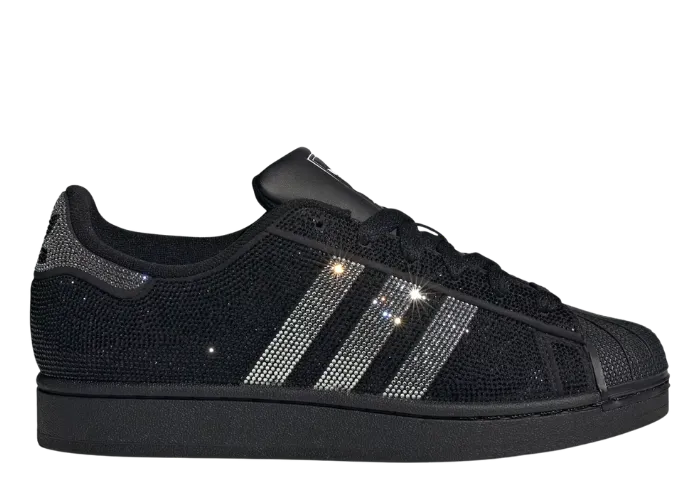 adidas Superstar II Rhinestone Black Silver (W) - IH4200