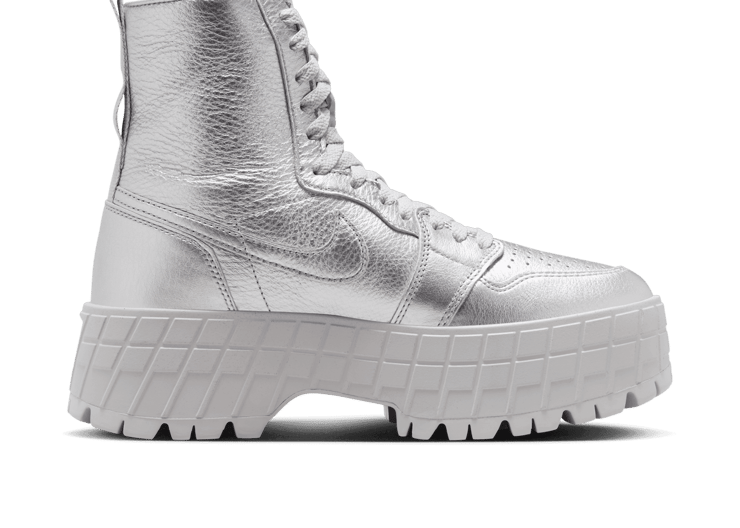 白×1本 K Air Jordan 1 High Brooklyn 'Metallic Silver' (W) - FJ5737