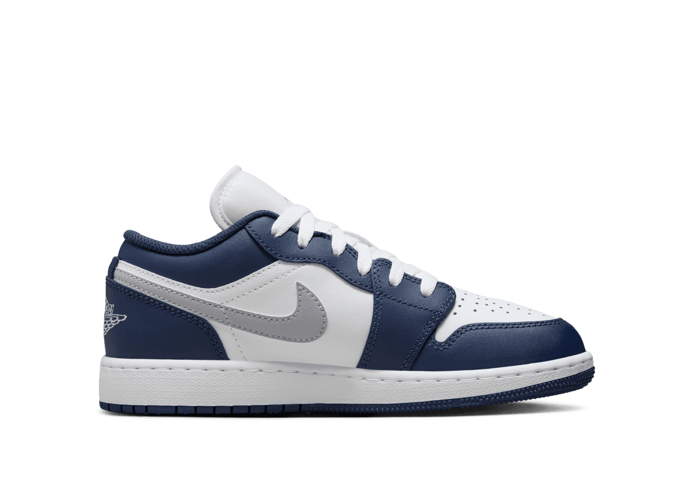 Air Jordan 1 Low  'Midnight Navy Wolf Grey' (GS)