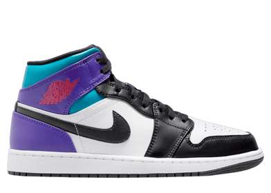 Air Jordan 1 Mid Black Toe Grape