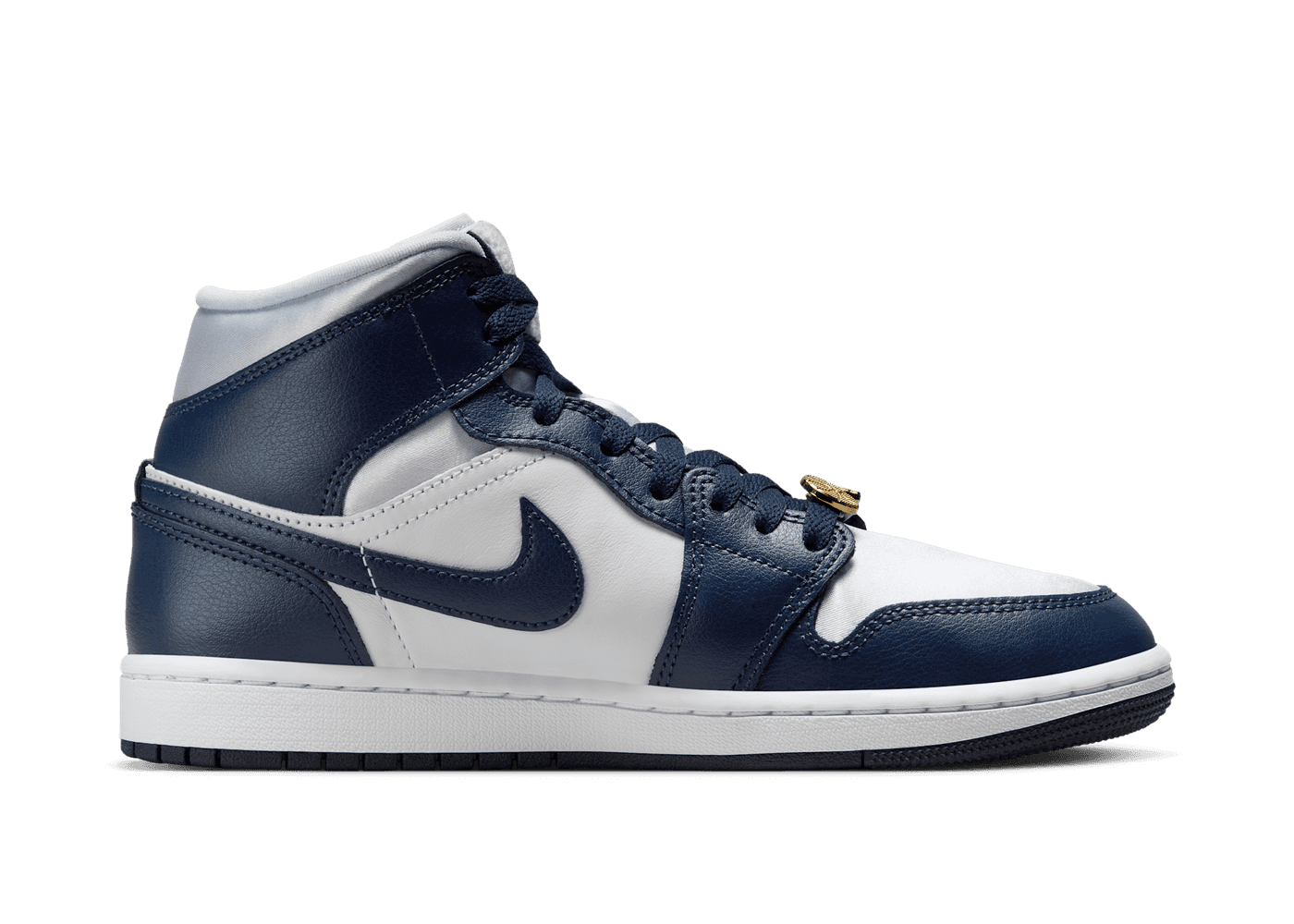 Air Jordan 1 Mid 'Midnight Navy Gold Charms' (W)