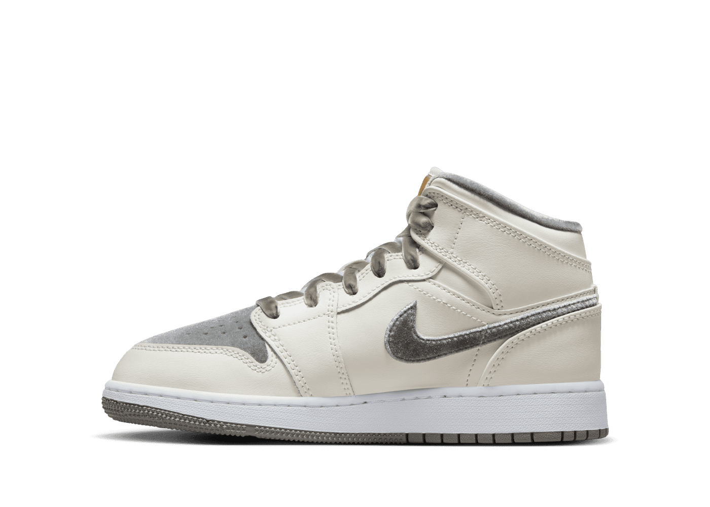 Air Jordan 1 Mid SE GS 'Pewter Velvet Toe' - FB9899-100