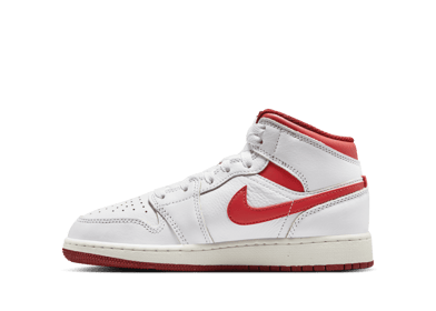 Air Jordan 1 Mid SE GS 'White Dune Red'