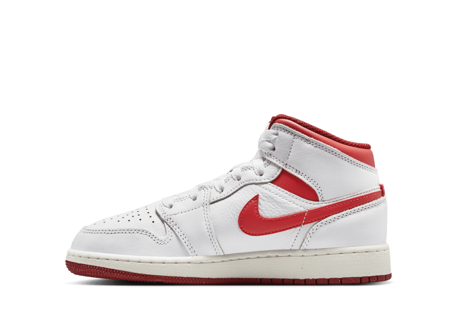 Air Jordan 1 Mid SE GS 'White Dune Red'