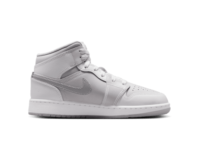 Air Jordan 1 Mid SE  'Summit White Metallic Silver' (GS)