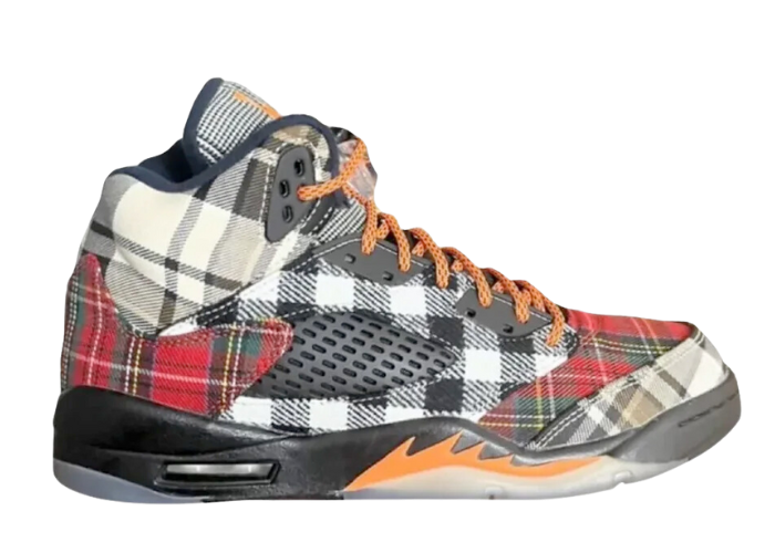 Nike PS Air Jordan 5 Retro Plaid 22㌢ Nike Air Jordan 5 Retro PLD (GS) Shoes 
