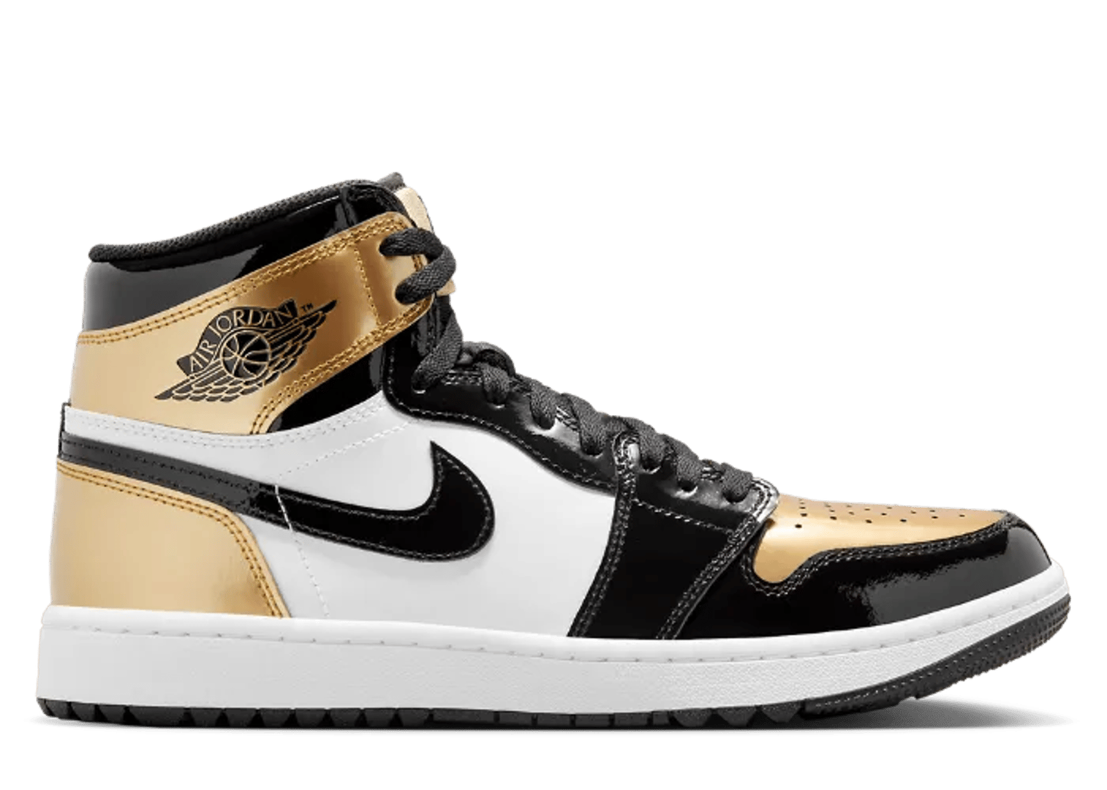 Air Jordan 1 High Golf Patent Gold Toe