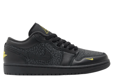 Air Jordan 1 Low Black Elephant Print