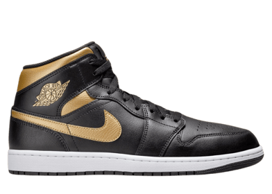 Air Jordan 1 Mid Black Gold
