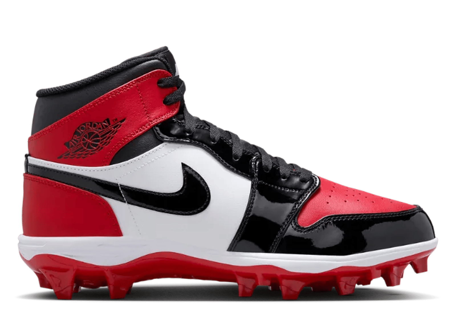 Air Jordan 1 Mid Cleat TD Bred Toe