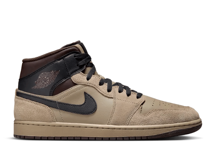 Air Jordan 1 Mid Khaki Black
