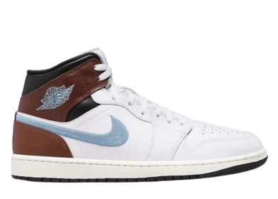 Air Jordan 1 Retro Mid SE Brown Blue Grey