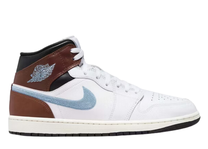 Air Jordan 1 Retro Mid SE Brown Blue Grey