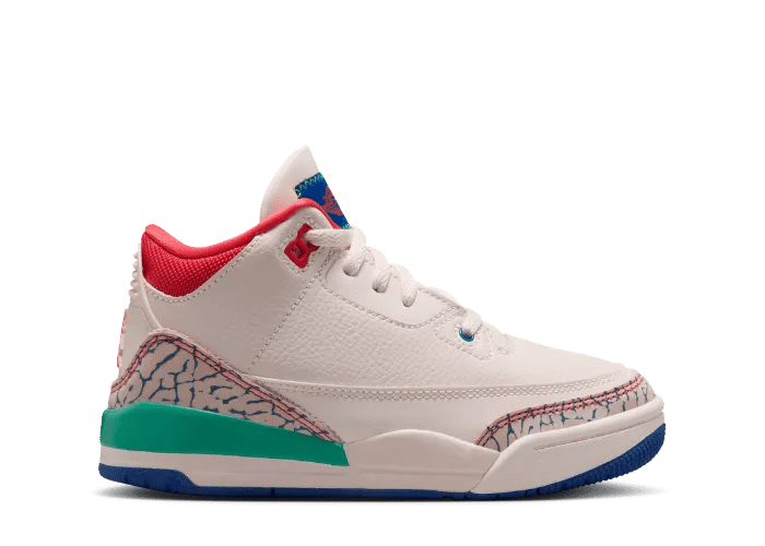 Air Jordan 3 Retro Chalk Track Red (PS) 