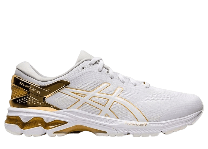 ASICS リングシューズ ホワイト/ゴールド ASICS Gel Kayano 26 Platinum Pure Gold - 1011A872-100