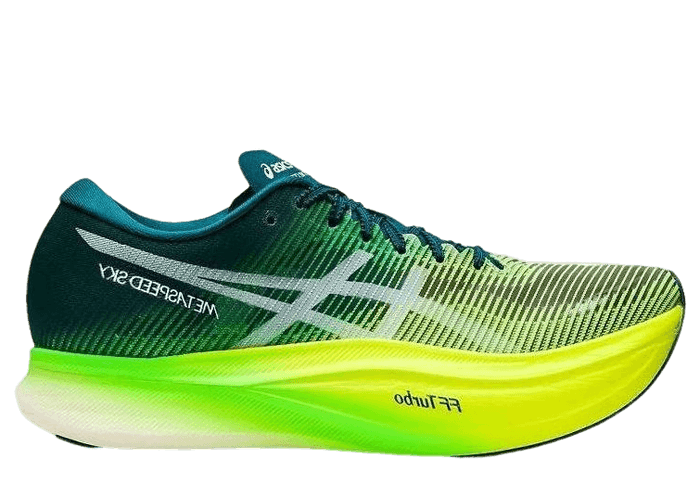 ASICS Metaspeed Sky+ Velvet Pine Safety Yellow
