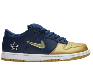 Nike SB Dunk Low Supreme Jewel Swoosh Gold