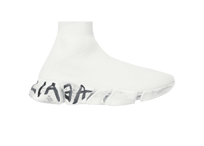 Balenciaga Speed 2.0 Graffiti Recycled Knit White (W)