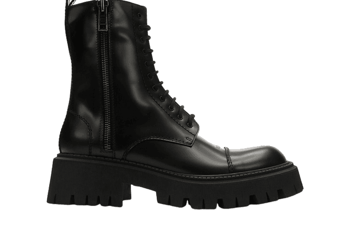 Balenciaga Tractor 20mm Zip Up Boot Black - 615679WA8E91000