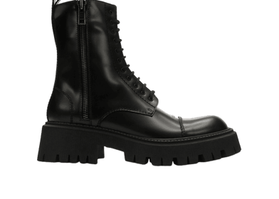 Balenciaga Tractor 20mm Zip Up Boot Black