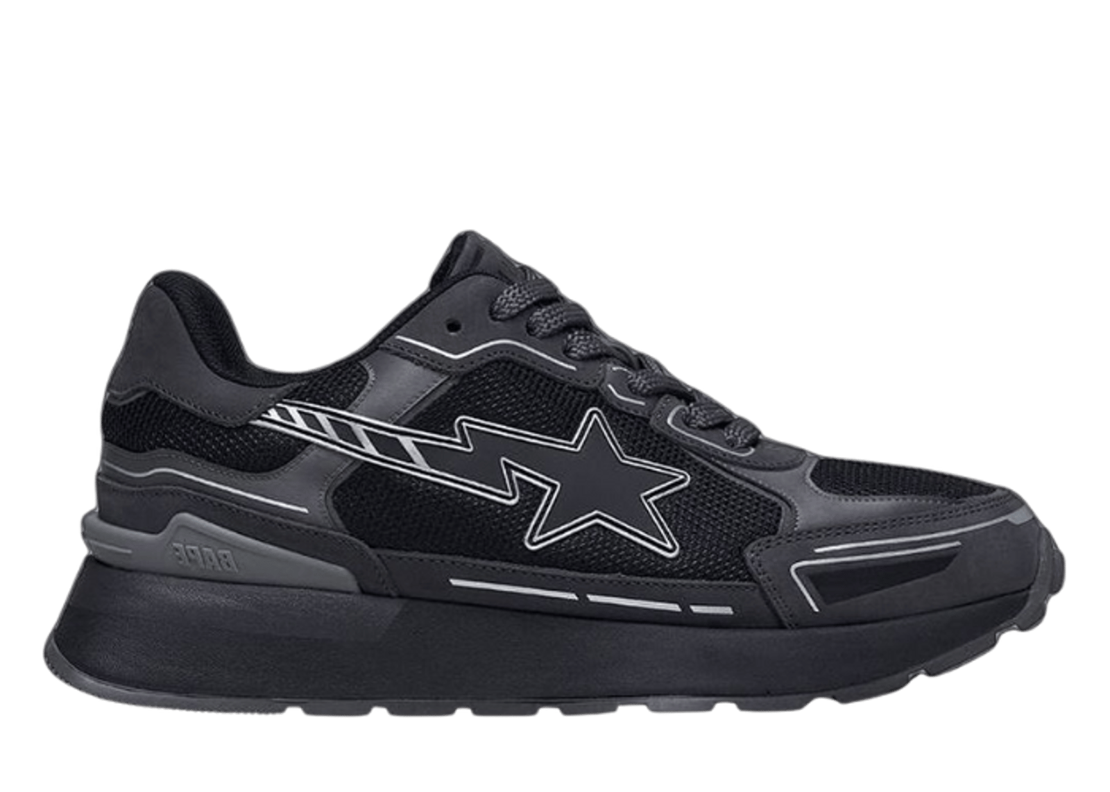 BAPE CROSS STA Black