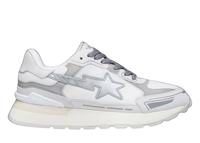 BAPE CROSS STA White Grey