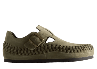 Birkenstock London Braided Shearling Kith Olive Night