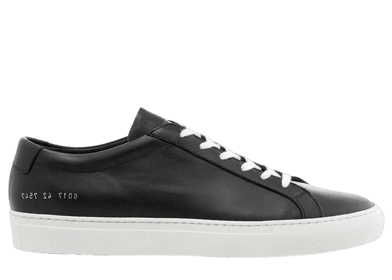 Common projects achilles low black white sole top