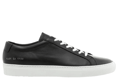 Common Projects Achilles Low Black White Sole (W)