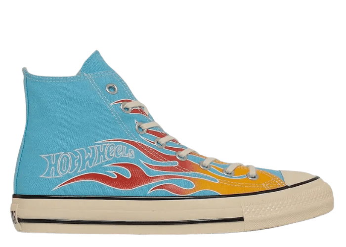 Converse Chuck Taylor All Star Hi Aged Hot Wheels Flames Sky Blue