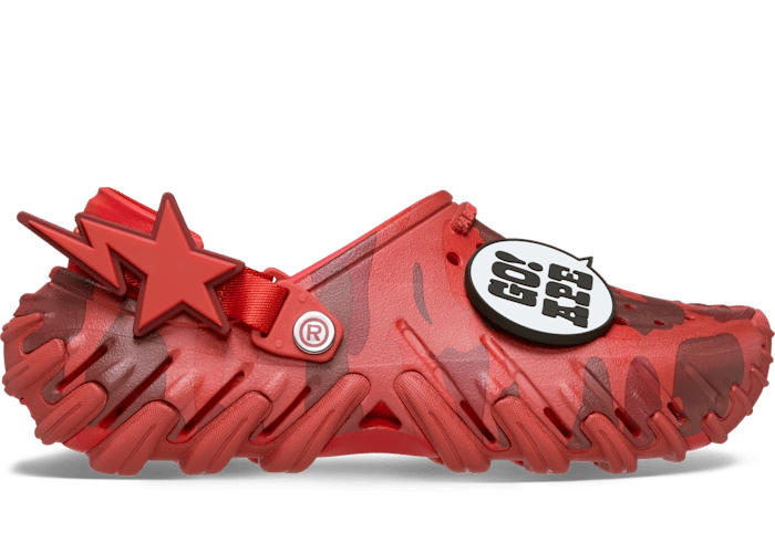 Crocs Echo RO Clog BAPE Red - 213140-8C1 Raffles & Where to Buy