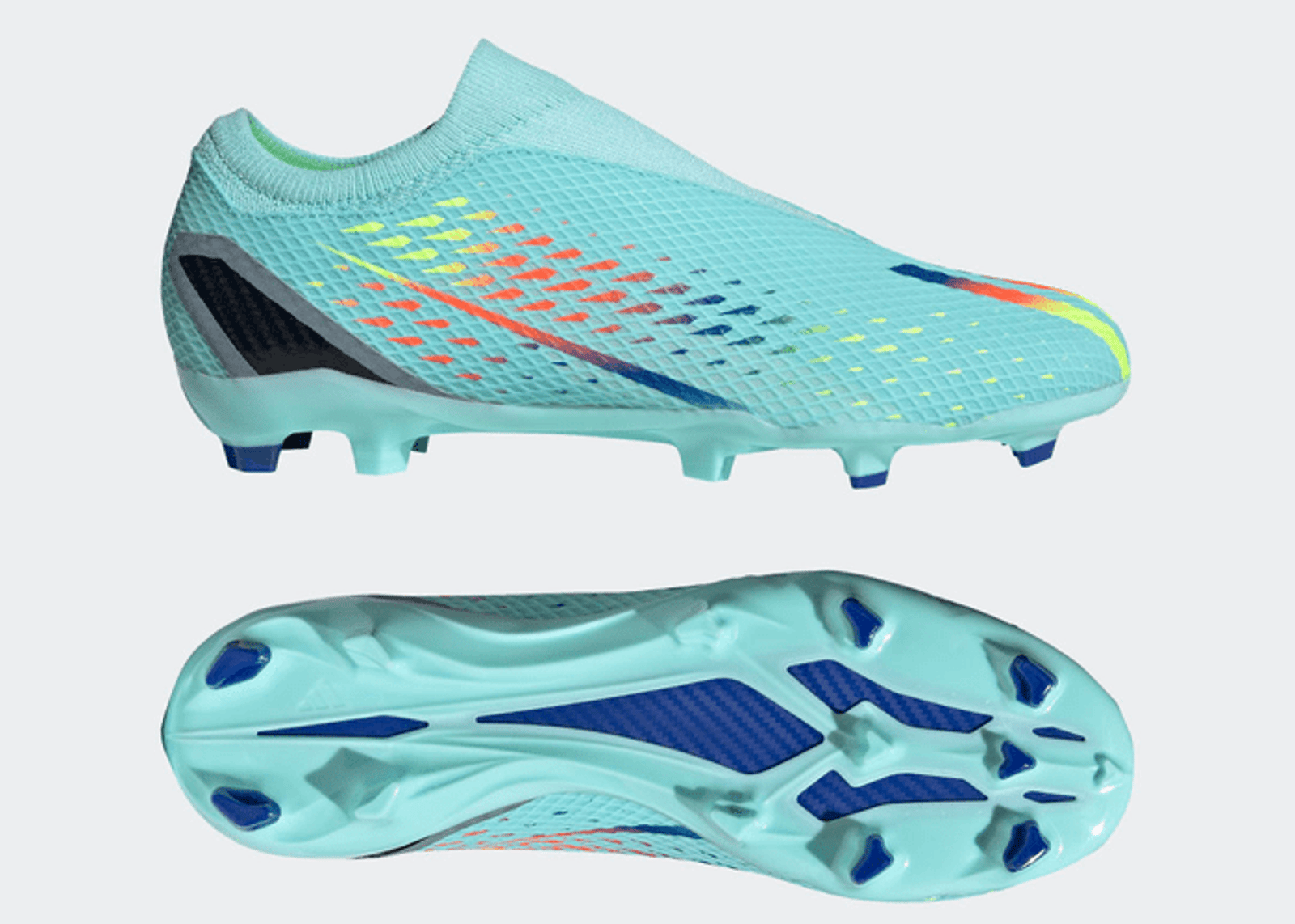 adidas X Speedportal.3 Laceless Firm Ground Boots Clear Aqua