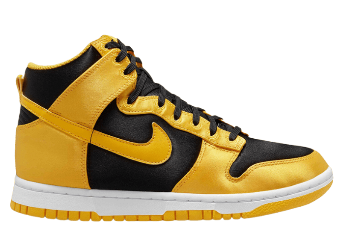 Nike Dunk High Satin Black Varsity Maize (W)