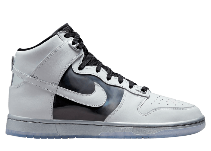 Nike Dunk High SE White Metallic Silver Clear (W) - DX5928-100 Nike Dunk High SE White Metallic Silver Clear (W) - DX5928-100