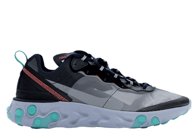 Nike React Element 87 Black Neptune Green