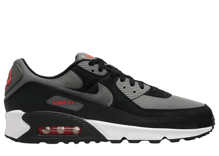 Nike Air Max 90 Black Flat Pewter Picante Red - FD0664-001