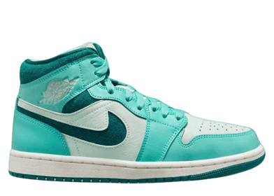 Air Jordan 1 Mid SE Bleached Turquoise Sky J Teal (W)