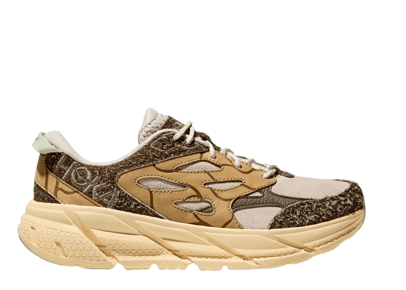 Hoka One One Clifton L Suede 'Elite Terrain System - Oat Milk Pollen'