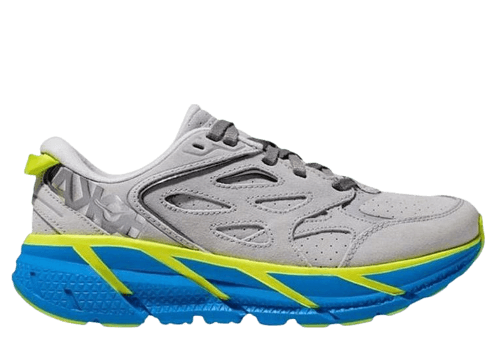 Hoka One One Clifton L Suede Lunar Rock Diva Blue