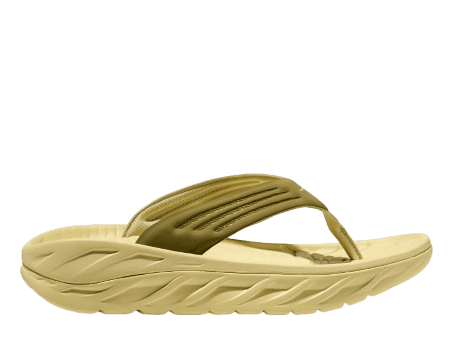 Hoka One One Ora Recovery Flip Slide 'Green Moss Celery Root'