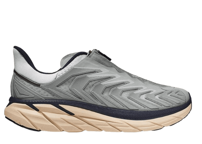 Hoka One One Project Clifton Knitted Running Grey Beige