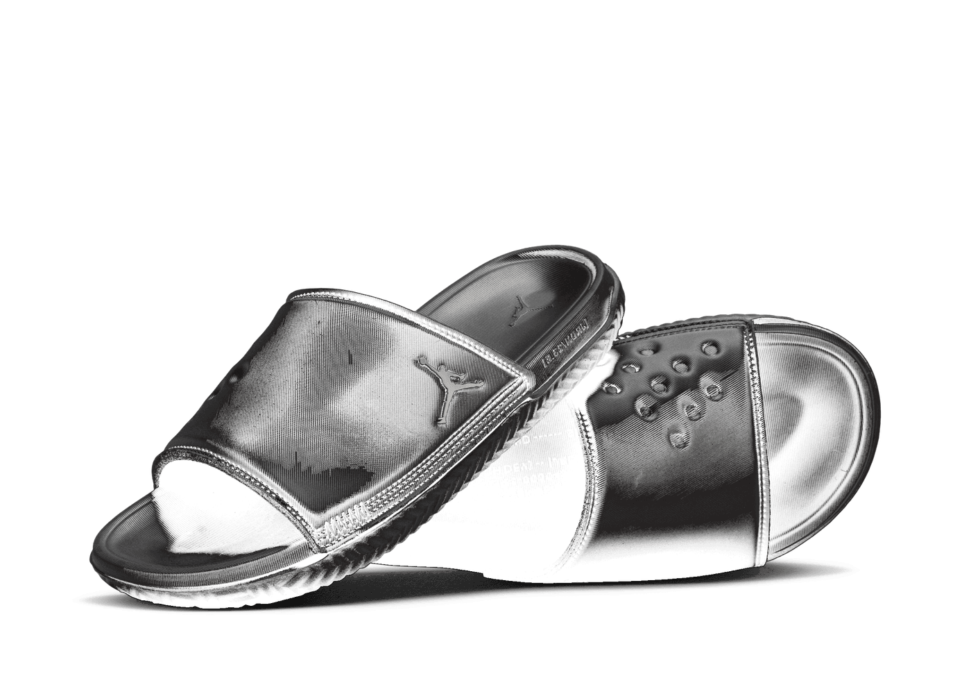 black and grey jordan slides