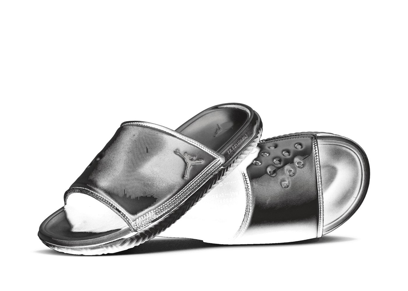 Jordan Play Slide 'Black Metallic Silver'