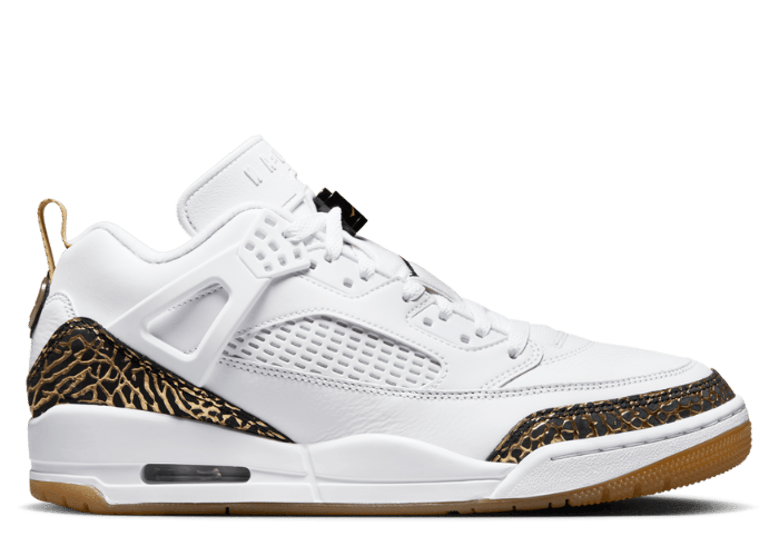 Jordan Spizike Low White Black Metallic Gold
